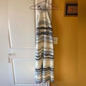ZARA Summer Maxi Dress (size Large, blue and white)